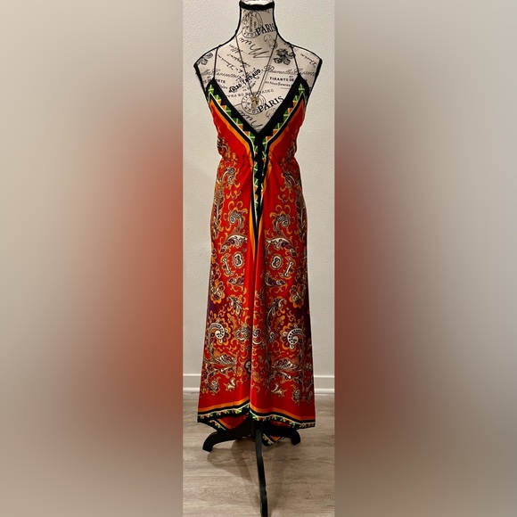 Silk rubber, ducky bandanna dress with zipper - Picture 4 of 7